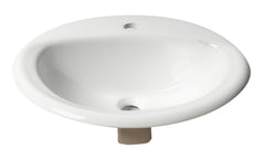 ALFI Alfi ABC802 Round Drop In Ceramic Sink With Faucet Hole