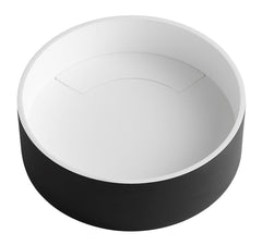 ALFI ALFI ABRS15RBM Black Matte Round Solid Surface Resin Sink