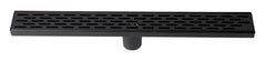 ALFI ALFI ABLD59C-BM 59 Inches Black Matte Stainless Steel Linear Shower Drain with Groove Holes