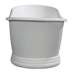 ALFI ALFI AB9950 Alfi 67 inches White Matte Pedestal Solid Surface Resin Bathtub