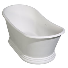 ALFI ALFI AB9950 Alfi 67 inches White Matte Pedestal Solid Surface Resin Bathtub