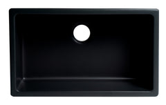 ALFI ALFI AB3018UD-BM Dual Mount Fireclay Kitchen Sink 30 Inch No Faucet Hole