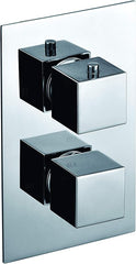 ALFI Alfi AB2601-PC Square Knob 1 Way Thermostatic Shower Mixer 8.8 inches L x 5.3 inches W x 8.8 inches H