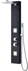 ALFI ALFI ABSP65B Shower Panel with 2 Body Sprays and Rain Shower Head