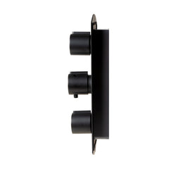 ALFI ALFI AB4001-BM 3-Way Thermostatic Valve Shower Mixer Round Knobs