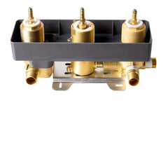 ALFI ALFI AB4001-BM 3-Way Thermostatic Valve Shower Mixer Round Knobs