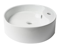 ALFI Alfi ABC910 Oval Above Mount Ceramic Sink with Faucet Hole