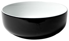 ALFI ALFI ABC908 Brand Black And White 15 Inches Round Above Mount Ceramic Sink