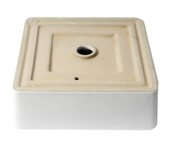 ALFI ALFI ABC903-W 16 Inches Modern Square Above Mount Ceramic Sink