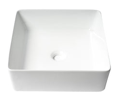 ALFI ALFI ABC903-W 16 Inches Modern Square Above Mount Ceramic Sink