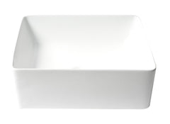 ALFI ALFI ABC903-W 16 Inches Modern Square Above Mount Ceramic Sink