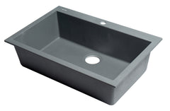 ALFI ALFI AB3020DI-T Drop-In Single Bowl Granite Composite Kitchen Sink