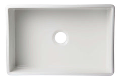 ALFI ALFI AB511-W Decorative Lip Apron Single Bowl Fireclay Farmhouse Kitchen Sink