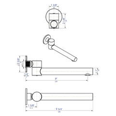 ALFI Alfi AB6601-BN Round Foldable Tub Spout