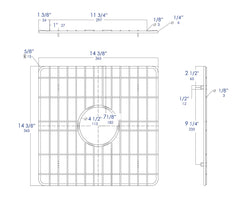 ALFI ALFI ABGR18S Square Stainless Steel Grid for ABF1818S
