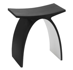 ALFI Alfi ABST77BM Black Matte Arched Solid Surface Resin Bathroom/Shower Stool