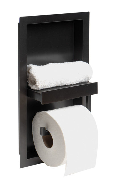 ALFI ALFI ABTPNP88-BB Recessed Toilet Paper Holder Niche