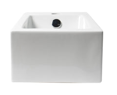 ALFI ALFI ABC116 Brand 20 Inches Small Rectangular Wall Mounted Ceramic Sink with Faucet Hole