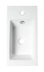 ALFI ALFI ABC116 Brand 20 Inches Small Rectangular Wall Mounted Ceramic Sink with Faucet Hole
