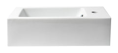 ALFI ALFI ABC116 Brand 20 Inches Small Rectangular Wall Mounted Ceramic Sink with Faucet Hole