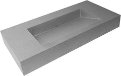 ALFI ALFI ABCO40R Alfi 40 inches Solid Concrete Rectangular Countertop Sink