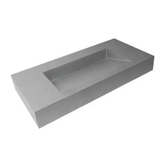 ALFI ALFI ABCO40R Alfi 40 inches Solid Concrete Rectangular Countertop Sink