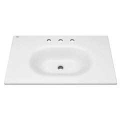 AMERICAN STANDARD American Standard 1298008 Studio S 33 inches Vitreous China Vanity Top 3 Pre-Drilled Faucet Holes