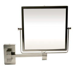 ALFI Alfi ABM8WS-BN ABM8WS Wall Mount Square 8 inches Magnifying Mirror
