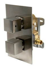 ALFI Alfi AB2601-BN Square Knob 1 Way Thermostatic Shower Mixer
