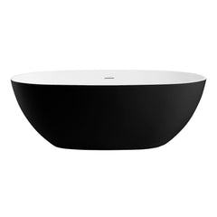 ALFI ALFI AB9975BM Oval Solid Surface Resin Soaking Bathtub 59 inches