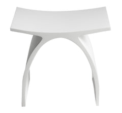 ALFI ALFI ABST77 Arched White Matte Solid Surface Resin Bathroom Shower Stool