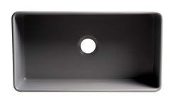 ALFI Alfi ABF3318S-GM Grey Matte Fireclay 33 in. Single Bowl Farmhouse Apron Workstation Kitchen Sink