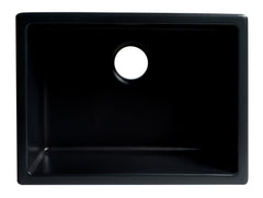 ALFI ALFI AB2418UD-BM Undermount Single Basin Fireclay Kitchen Sink