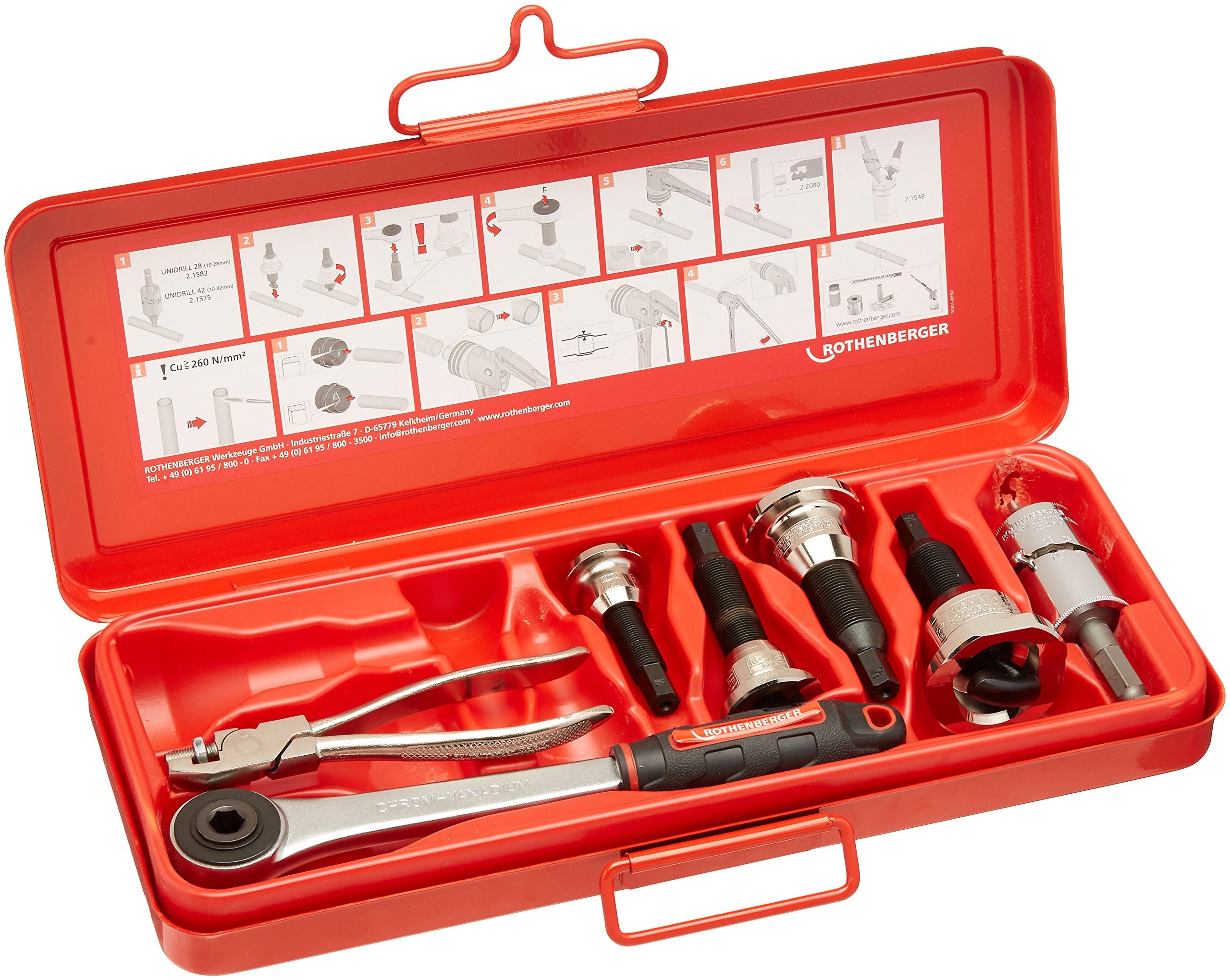ROTHENBERGER Rothenberger 22124 Tee Extractor Set 1/2, 5/8, 7/8