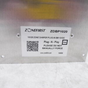 ZONEFIRST Zonefirst ZDBP1020 Zone Damper 12 Vdc 10x20