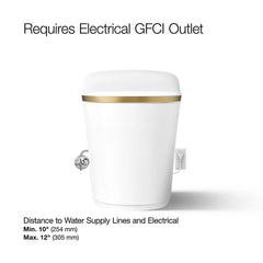 KOHLER Kohler K-77795-0BN Eir One-Piece Elongated Smart Toilet Dual-Flush