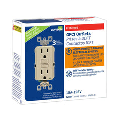 LEVITON Leviton M01-GFNT1-03I SmartlockPro GFCI Receptacle 125 V 15 A NEMA 5-15R