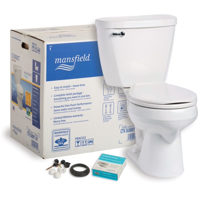 MANSFIELD Mansfield 380CTK-WHT Summit Round Bowl Toilet 1.6 GPF