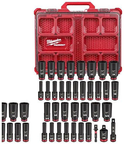 MILWAUKEE Milwaukee 49-66-6805 Shockwave Impact Duty Socket Set 3/8 Drive 36-Piece