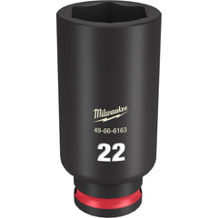 MILWAUKEE Milwaukee 49-66-6163 Shockwave Impact Duty 3/8 Drive 22mm Deep 6 Point Socket