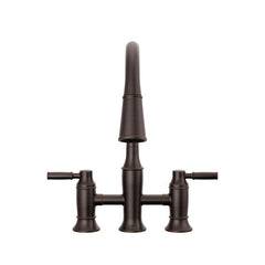 DELTA FAUCET Delta 2384L-RB-DST Renaldi Two Handle Pull-Down Bridge Kitchen Faucet 1.8 gpm