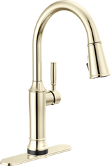 DELTA FAUCET Delta 9184TL-PN-PR-DST Renaldi Touch2O Technology Kitchen Faucet with Touchless Technology