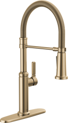 DELTA FAUCET Delta 18829-CZ-DST Rhett Single Handle Pull-Down Spring Kitchen Faucet