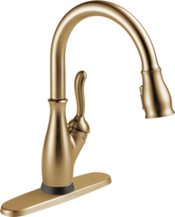 DELTA FAUCET Delta 9178T-CZ-DST Leland Single Handle Pull-Down Kitchen Faucet with Touch2O Technology