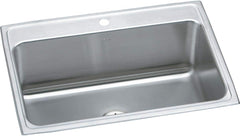 ELKAY Elkay DLR312210PD1 Lustertone Classic Single Bowl Drop-in Stainless Steel Sink