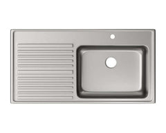 ELKAY Elkay ILGR4322R1 Lustertone Classic Stainless Steel 43 inches x 22 inches x 10 inches 1-Hole Single Bowl Drop-in Sink w/Right Drainboard
