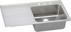 ELKAY Elkay ILGR4322R1 Lustertone Classic Stainless Steel 43 inches x 22 inches x 10 inches 1-Hole Single Bowl Drop-in Sink w/Right Drainboard