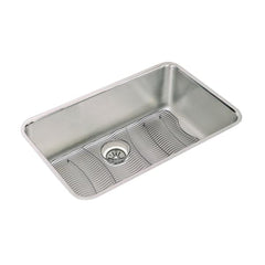 ELKAY Elkay ELUH281610DBG Lustertone Classic Single Bowl Undermount Stainless Steel Sink Kit