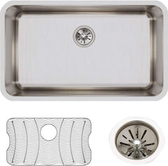 ELKAY Elkay ELUH281610DBG Lustertone Classic Single Bowl Undermount Stainless Steel Sink Kit