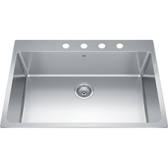 FRANKE Franke BSL2131-9-3N Brookmore 31 inches x 21 inches Drop-In Single-Bowl Kitchen Sink, Three-Hole
